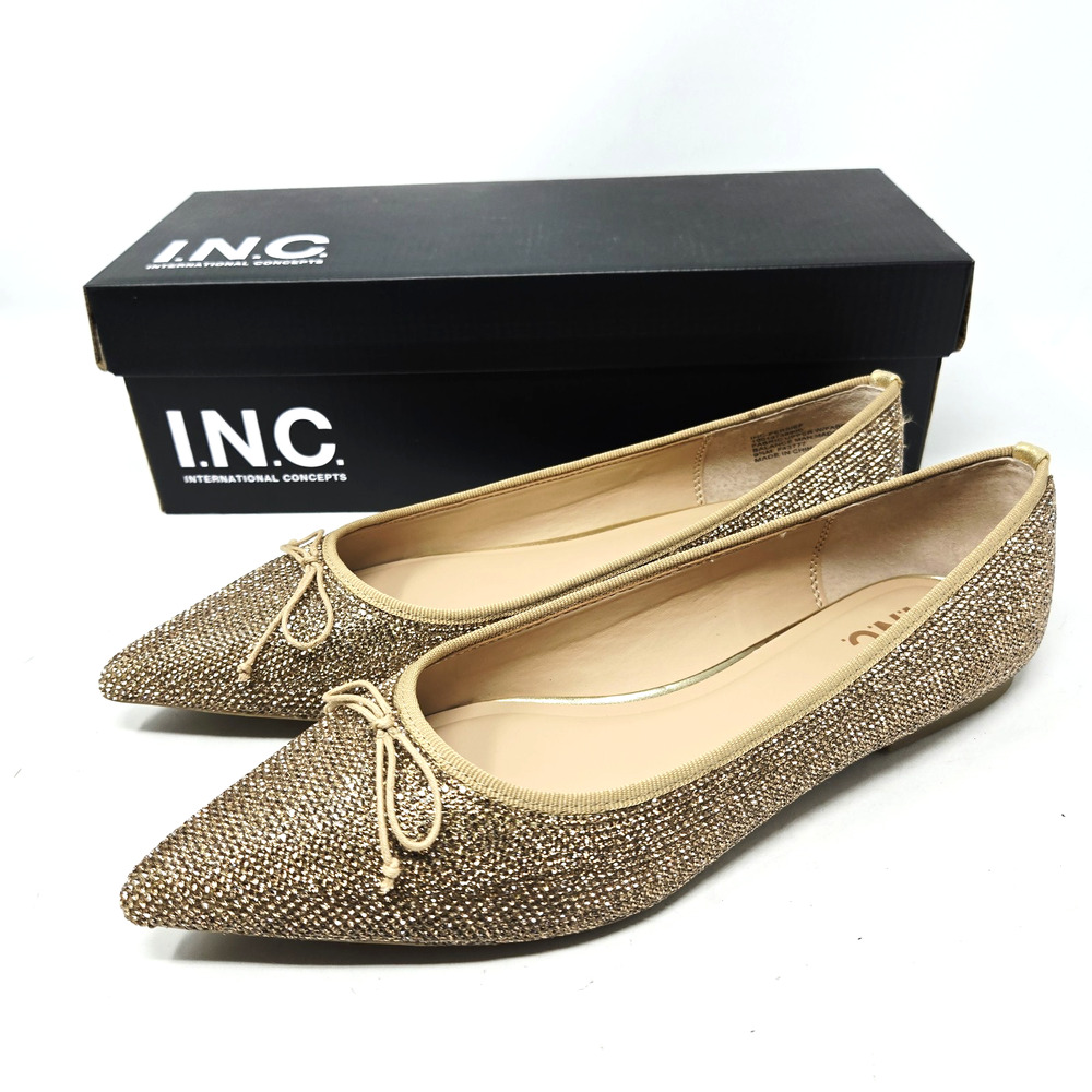 I.N.C. International Concepts Persie Bow Flats Bling Size 9.5m